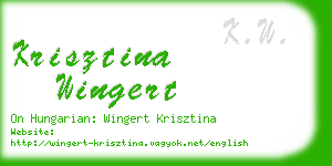 krisztina wingert business card